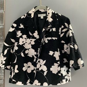 Coldwater Creek Black and White Print Blazer